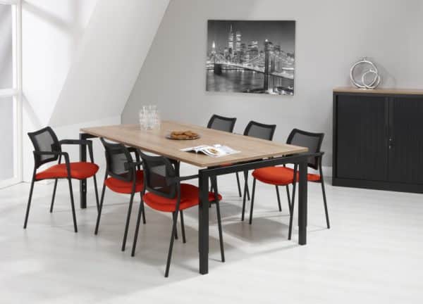Vergadertafel rechthoek Q-bic | 200x100cm