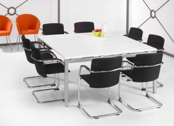 Vergadertafel vierkant Q-bic | 160x160cm - Afbeelding 5