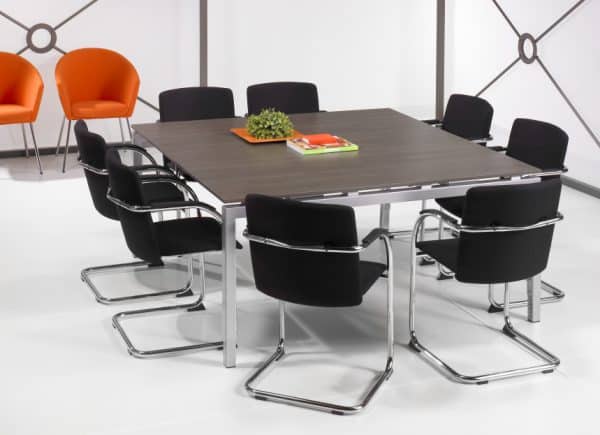 Vergadertafel vierkant Q-bic | 160x160cm - Afbeelding 2