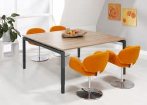Vergadertafel vierkant Q-bic | 160x160cm
