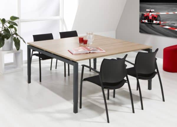 Vergadertafel vierkant Q-bic | 160x160cm - Afbeelding 3