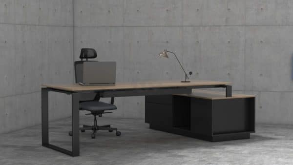 Directiebureau hoek 224x90 cm Cube - Afbeelding 8