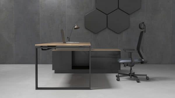 Directiebureau hoek 224x90 cm Cube - Afbeelding 10