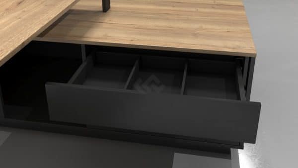Directiebureau hoek 224x90 cm Cube - Afbeelding 13