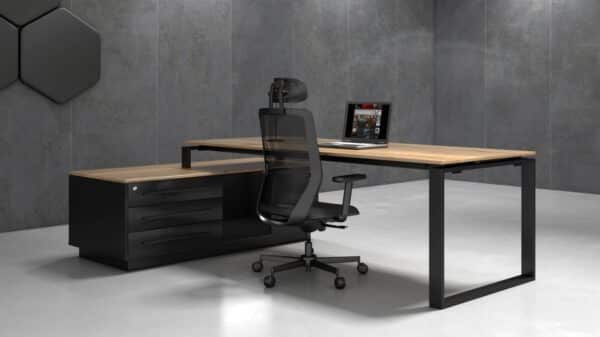 Directiebureau hoek 224x90 cm Cube - Afbeelding 11