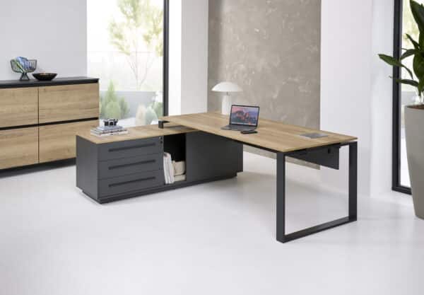 Directiebureau hoek 224x90 cm Cube - Afbeelding 4