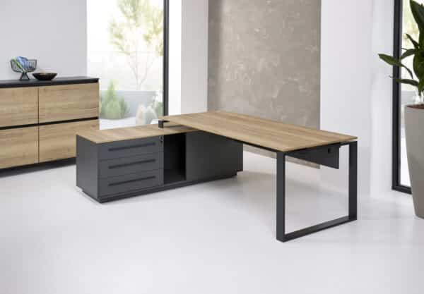 Directiebureau hoek 224x90 cm Cube - Afbeelding 5