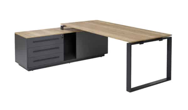 Directiebureau hoek 224x90 cm Cube - Afbeelding 6