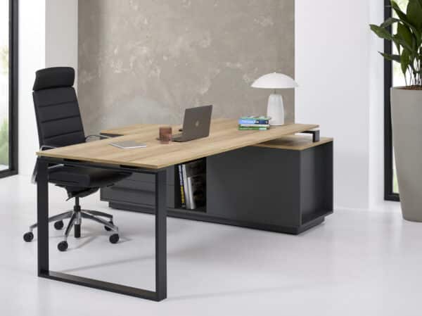 Directiebureau hoek 224x90 cm Cube - Afbeelding 2