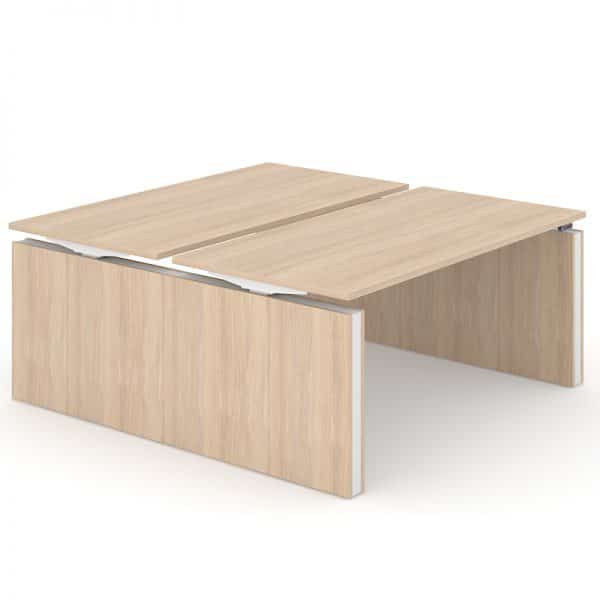 Duo bureau elektrisch 160x80cm met wangen - Afbeelding 2