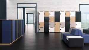 Houten lockerkasten