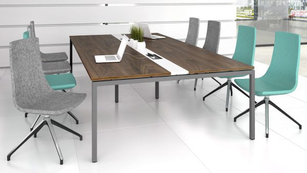 Nova vergadertafel 6 persoons | 140cm x 164cm - Afbeelding 2