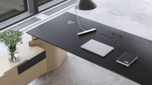Zit/sta directie hoekbureau incl. aanbouwkast | Executive