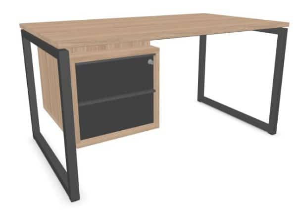 Thuiswerkplek bureau met ladenblok 140x80cm - Afbeelding 4
