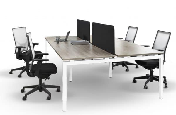 4-persoonswerkplek | Q-bic | B160xD80cm - Afbeelding 3