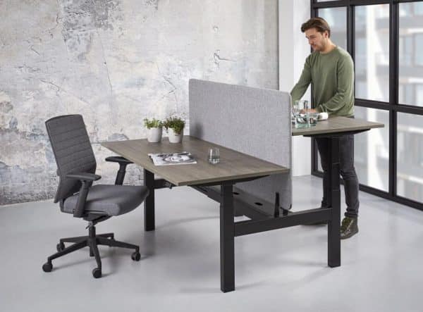 Duo zit sta bureau 120x80cm Basic - Afbeelding 2