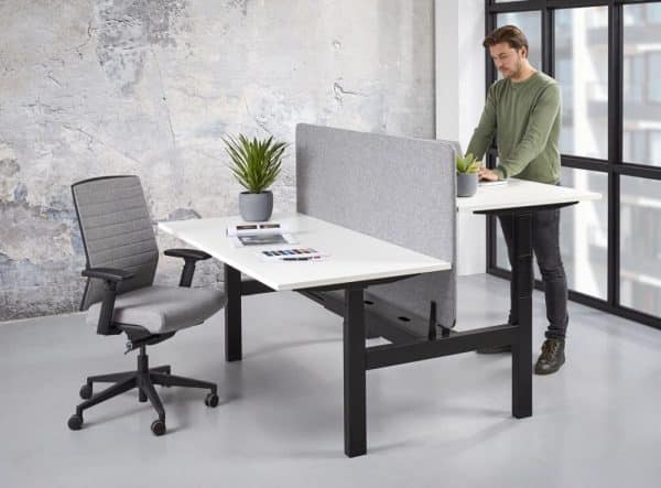 Duo zit sta bureau 120x80cm Basic - Afbeelding 6