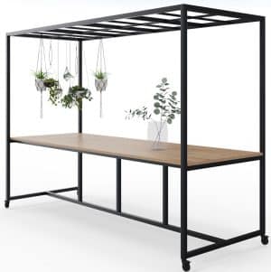Vergadertafel Move met rooster dakelement | 90cm hoogte