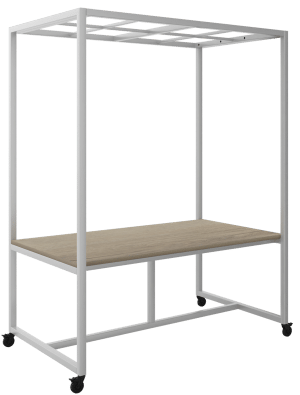 Vergadertafel Move met rooster dakelement | 75cm hoogte