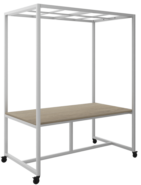 Vergadertafel Move met rooster dakelement | 75cm hoogte