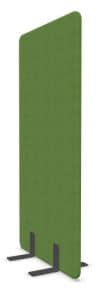 Groen akoestisch scheidingsscherm met platte voet.