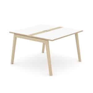 Nova-wood vergadertafel 4 persoons met kabelmanagement | 160 x 120cm