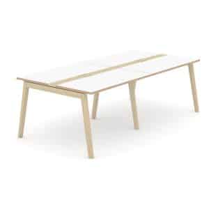 Nova-wood vergadertafel 8 persoons met kabelmanagement | 240 x 120cm