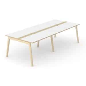 Nova-wood vergadertafel 10 persoons met kabelmanagement | 280 x 120cm