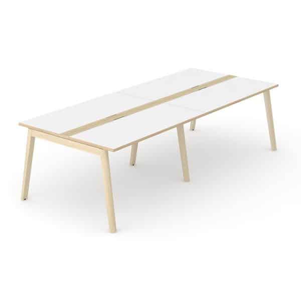 Nova-wood vergadertafel 10 persoons met kabelmanagement | 280 x 120cm