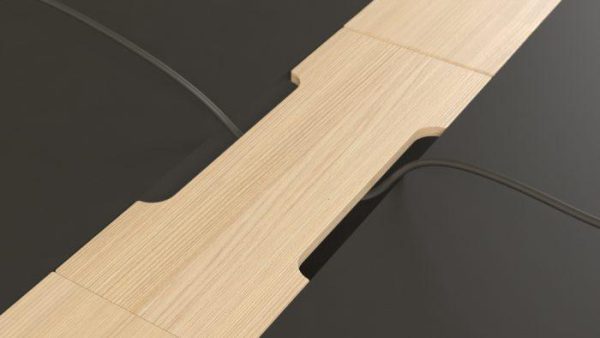 Nova-wood vergadertafel 6 persoons met kabelmanagement | 180 x 120cm - Afbeelding 4