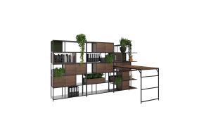 flexwall systeem met statafel