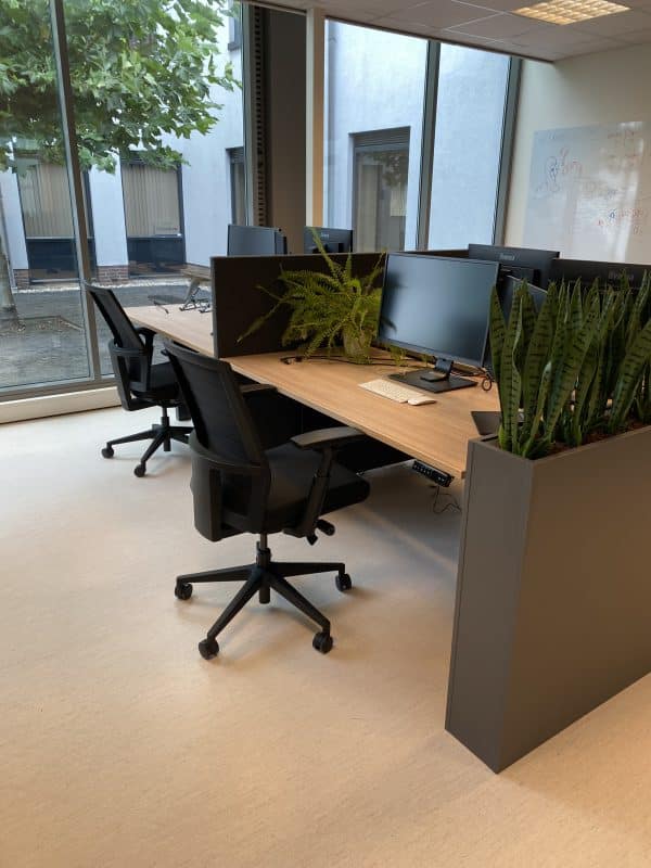 Houten plantenbak voor op kantoor 170x30x90cm - Afbeelding 3