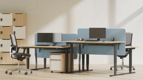 Elektrisch verstelbaar duo-bureau 180x80cm Easy - Afbeelding 3