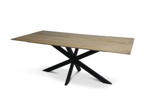 Vergadertafel rechthoek 180x90cm spinpoot bladkleur naar keuze