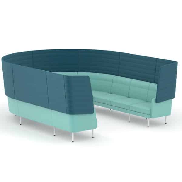 10-zits bank curved met hoge rug | Arcipelago