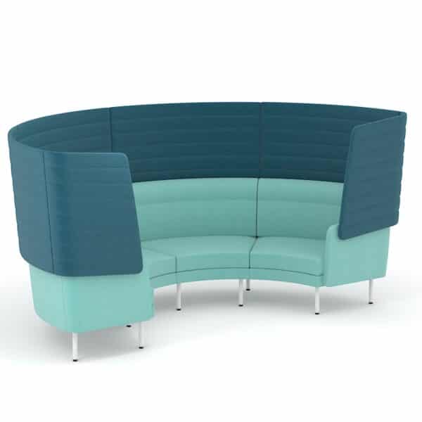 4-zits bank curved met hoge rug | Arcipelago