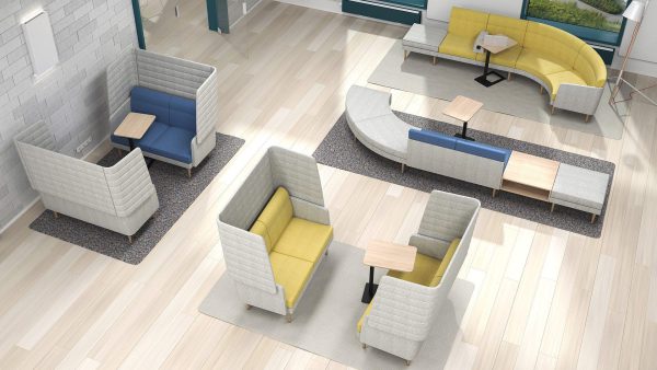 4-zits bank curved met hoge rug | Arcipelago - Afbeelding 2