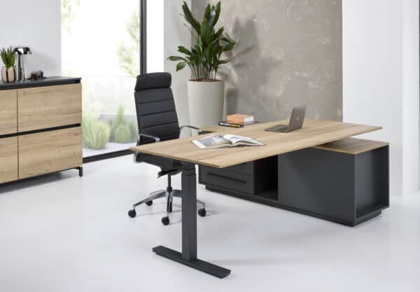 Elektrisch verstelbaar hoekbureau Cube manager - Afbeelding 3