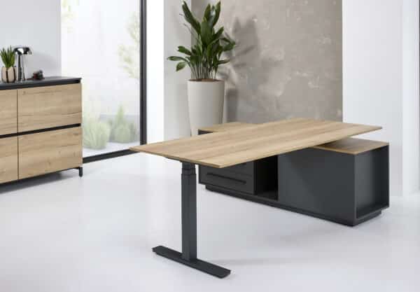 Elektrisch verstelbaar hoekbureau Cube manager - Afbeelding 6