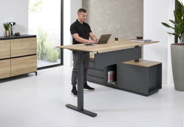 Elektrisch verstelbaar hoekbureau Cube manager - Afbeelding 7