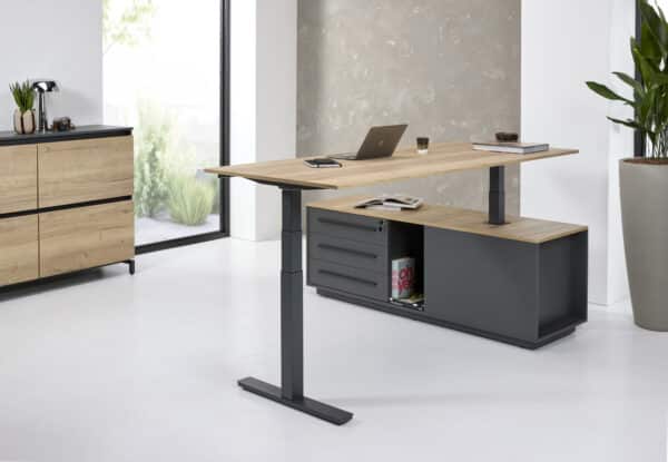 Elektrisch verstelbaar hoekbureau Cube manager - Afbeelding 8