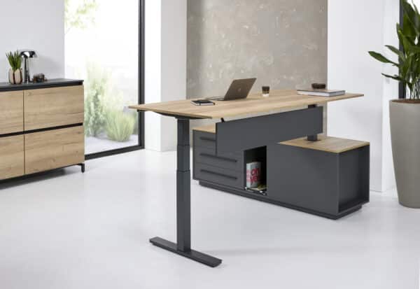 Elektrisch verstelbaar hoekbureau Cube manager - Afbeelding 9