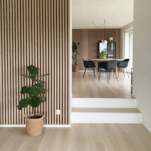 Wandpaneel Natuureiken Basic met zwart vilt | 240 of 278cm - Afbeelding 7