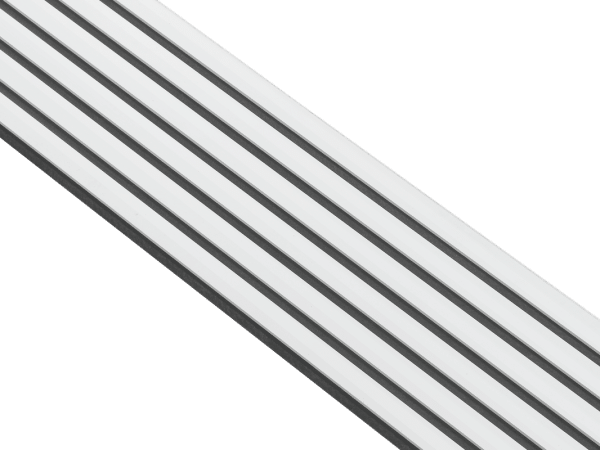 Wandpaneel wit gelakt Basic met zwart vilt | 240 of 278cm - Afbeelding 3