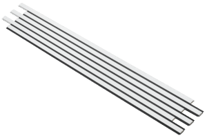 Wandpaneel Wit gelakt met Zwart Vilt | 240cm