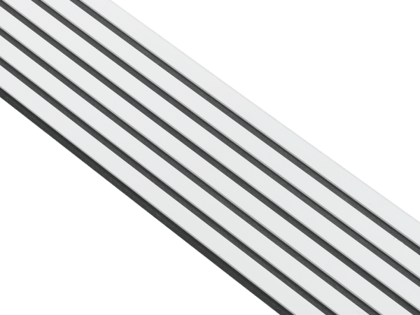 Wandpaneel Wit gelakt met Zwart Vilt | 240cm - Afbeelding 3