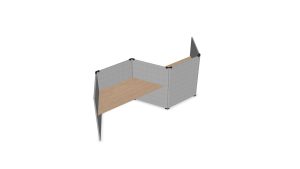 My Space 2 persoons akoestische werkplek V-shape | ASK006