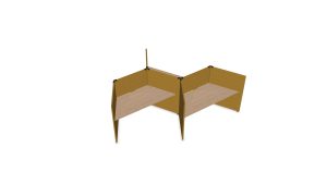 My Space 3 persoons akoestische werkplek V-shape | ASK007