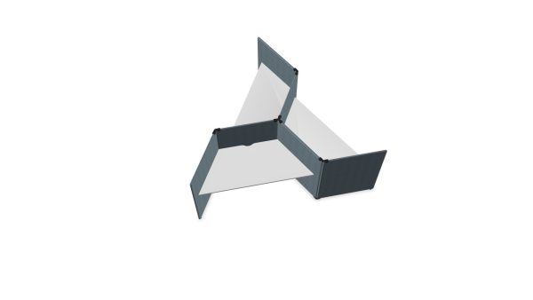 My Space 3 persoons akoestische werkplek V-shape | ASK009 - Afbeelding 2