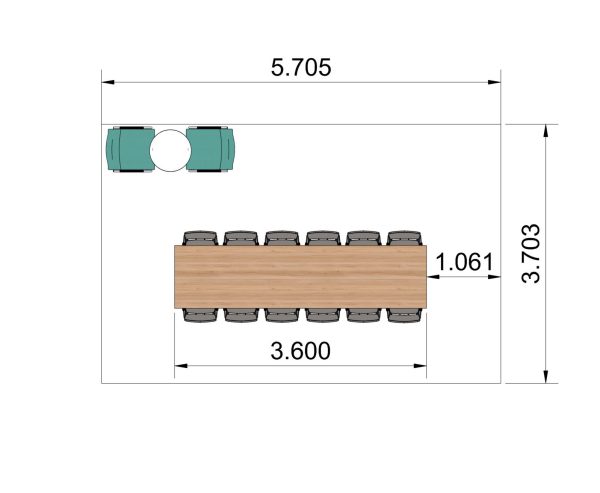 Meetingbox Saturnus | 470 x 390cm | Quality Line - Afbeelding 2